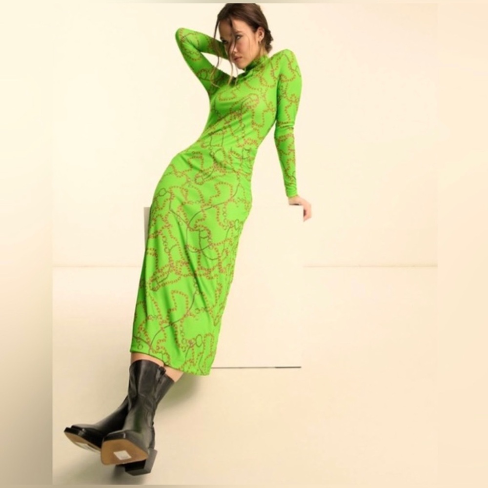Mango Chain Print Dress